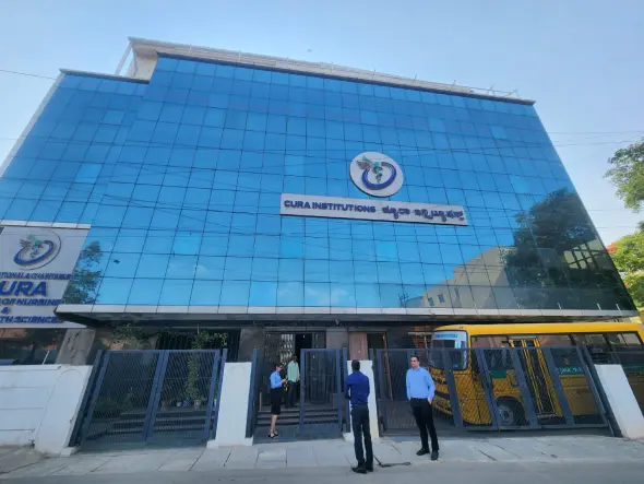 Cura Institutions Bangalore BSc Nursing campus, labs and hospital training